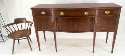 Hickory Chair Crotch Mahogany Serpentine Front Tapered Leg Inlaid Sideboard MINT