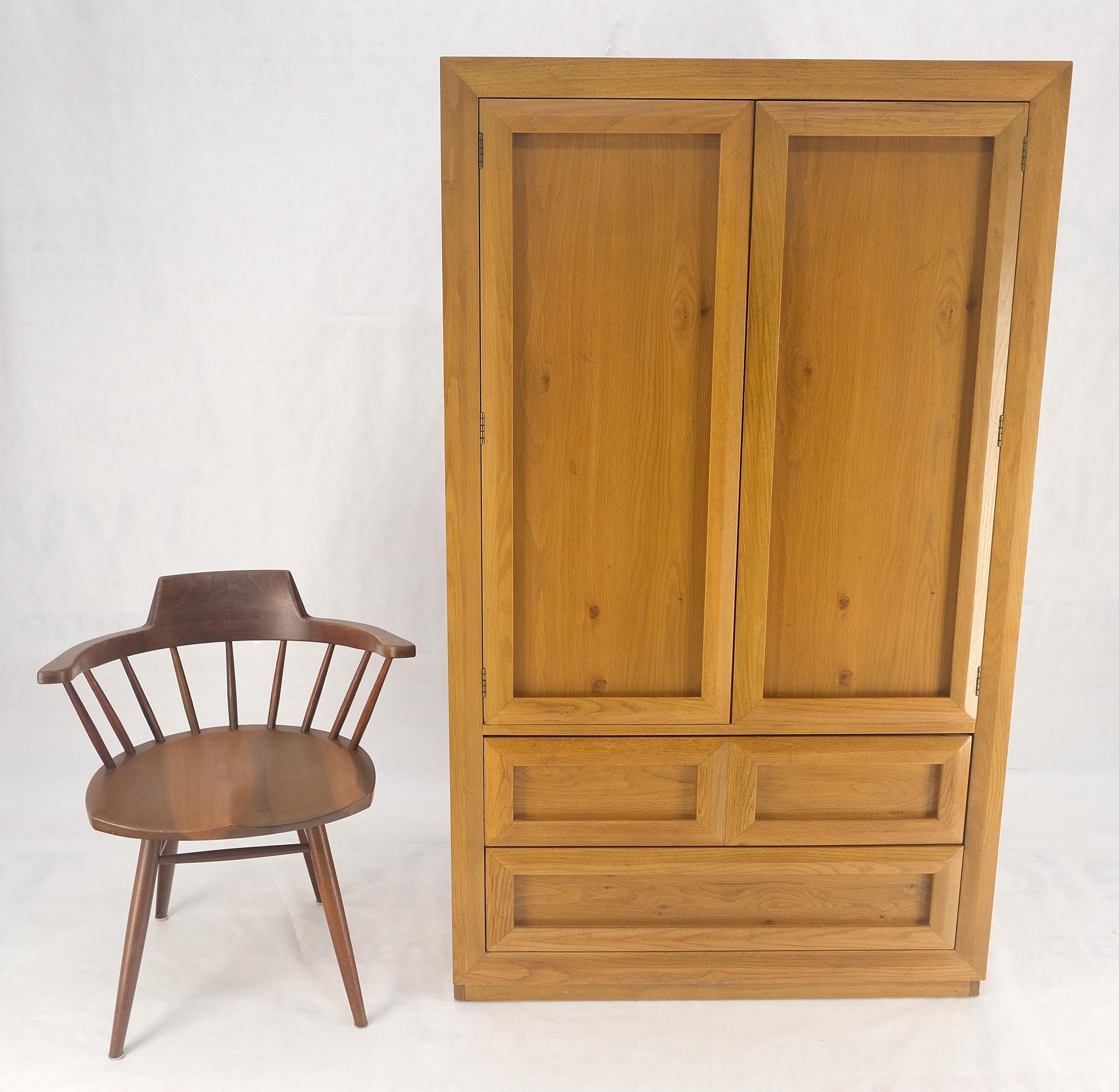 EstablishedLines Chestnut 2 Beveled Doors Compartment Gentlemen's Chest Dresser Cabinet MINT!