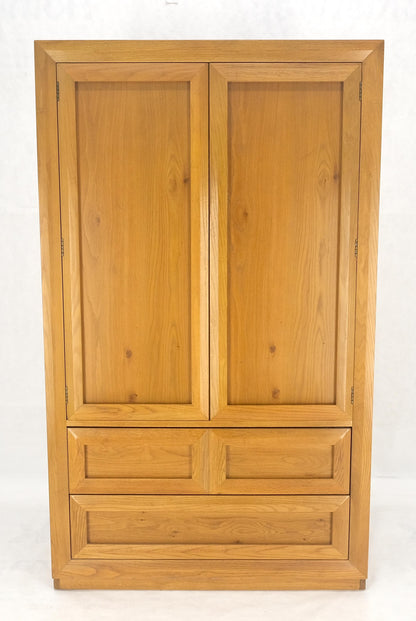 Chestnut 2 Beveled Doors Compartment Gentlemen's Chest Dresser Cabinet MINT!