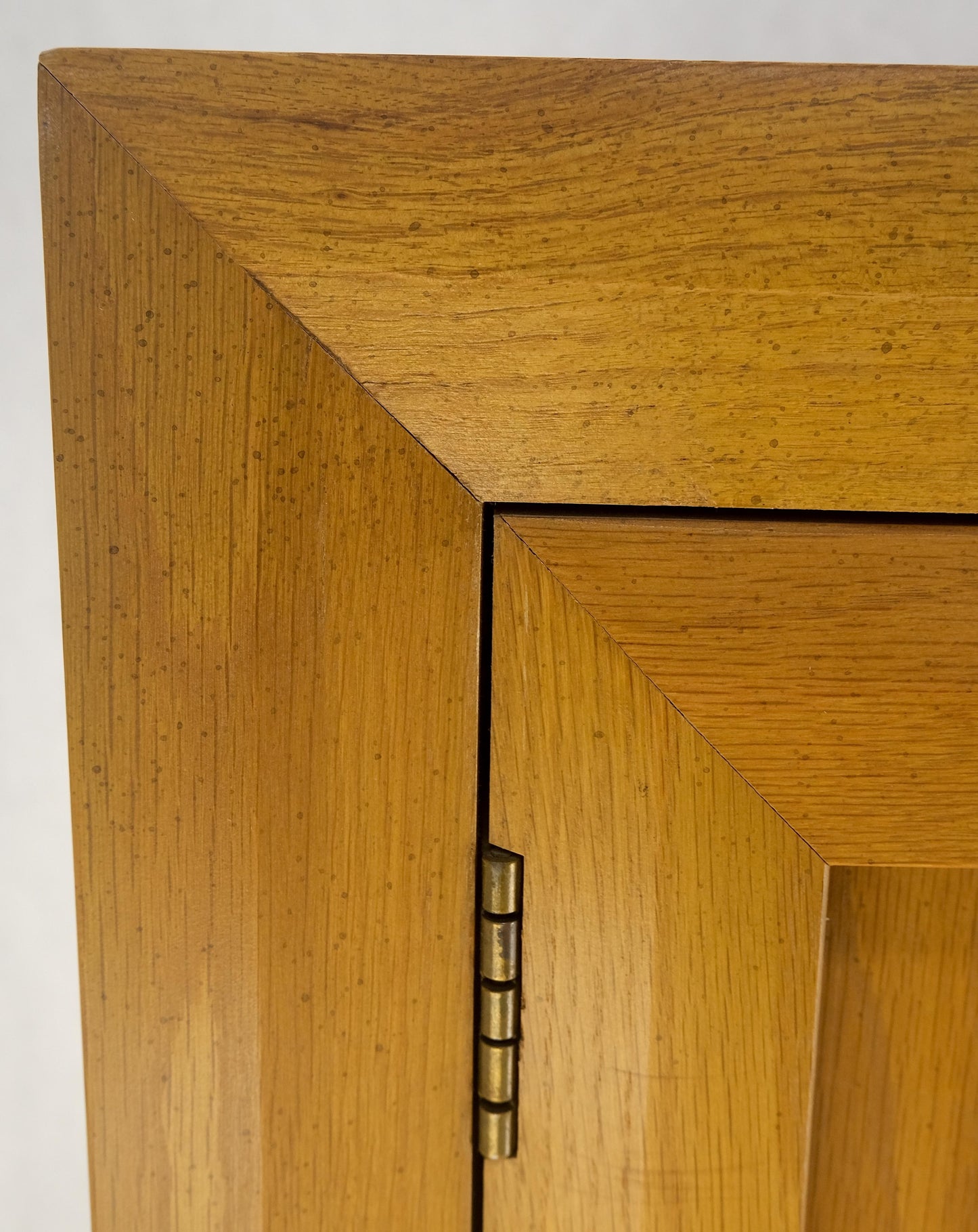 Chestnut 2 Beveled Doors Compartment Gentlemen's Chest Dresser Cabinet MINT!