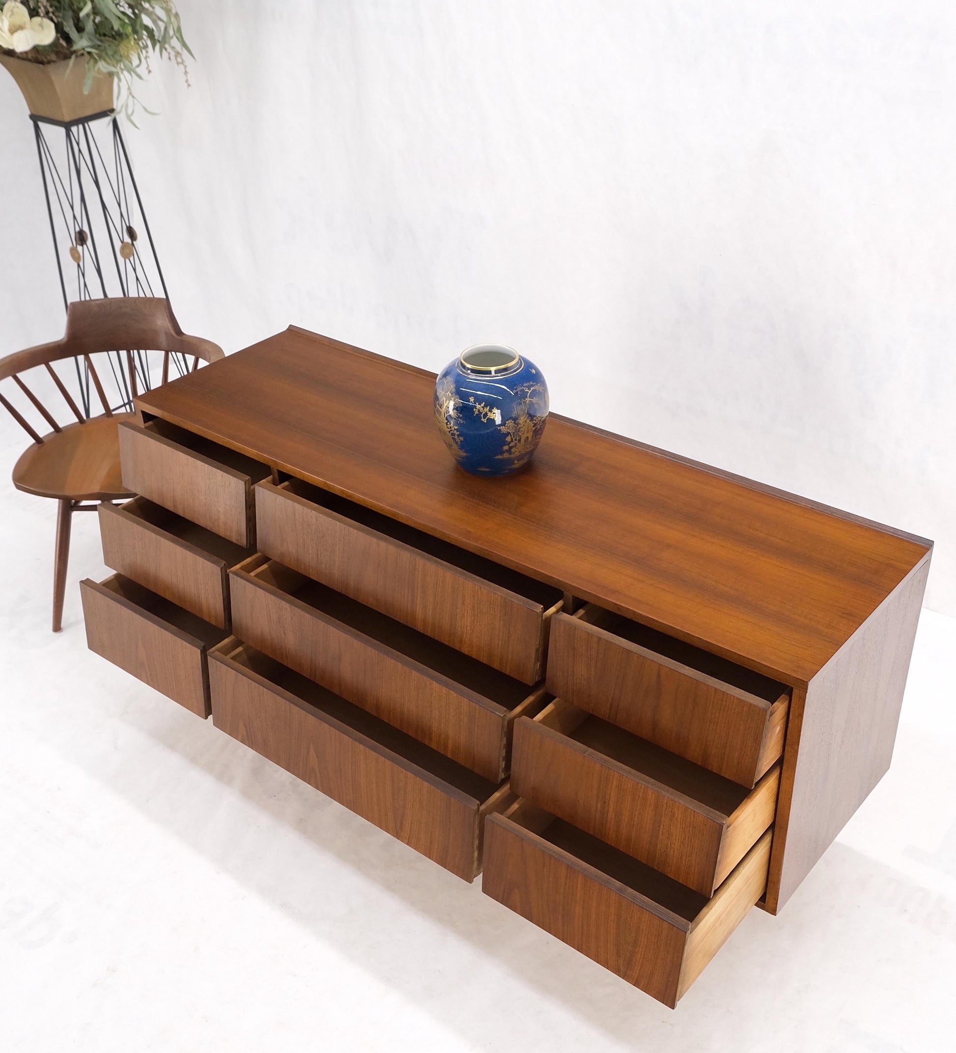 EstablishedLines: Louver Front 9 Drawers Long Credenza Dresser American Mid-Century Modern Mint! EstablishedLines: Louver Front 9 Drawers Long Credenza Dresser American Mid-Century Modern Mint!