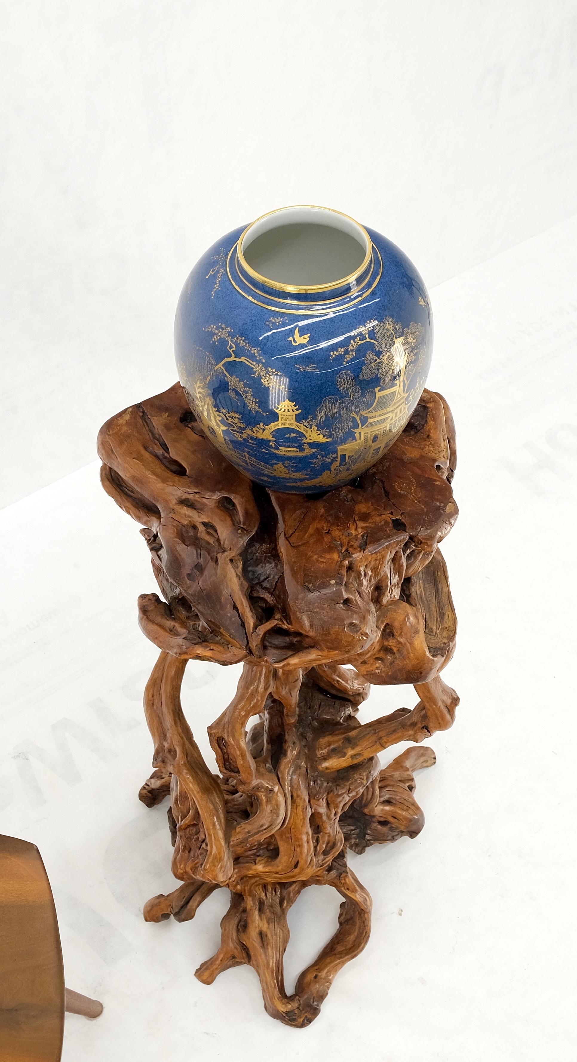 EstablishedLines Varnished Driftwood Root Natural Organic Wood Pedestal Side End Table Stand Nice