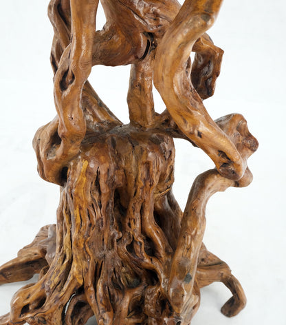 EstablishedLines Varnished Driftwood Root Natural Organic Wood Pedestal Side End Table Stand Nice