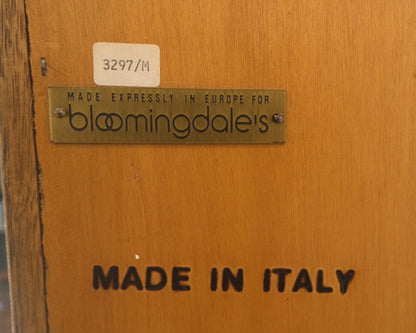 Bloomingdale's Made in Italy 2 Door Dome Top Chestnut Wardrobe Adjustable Shelfs