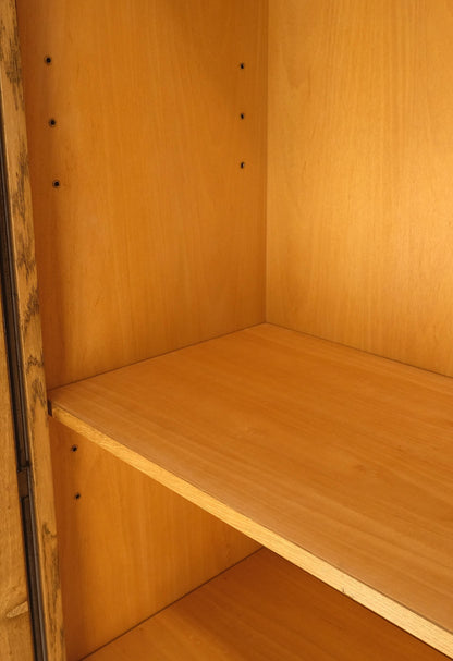 Bloomingdale's Made in Italy 2 Door Dome Top Chestnut Wardrobe Adjustable Shelfs