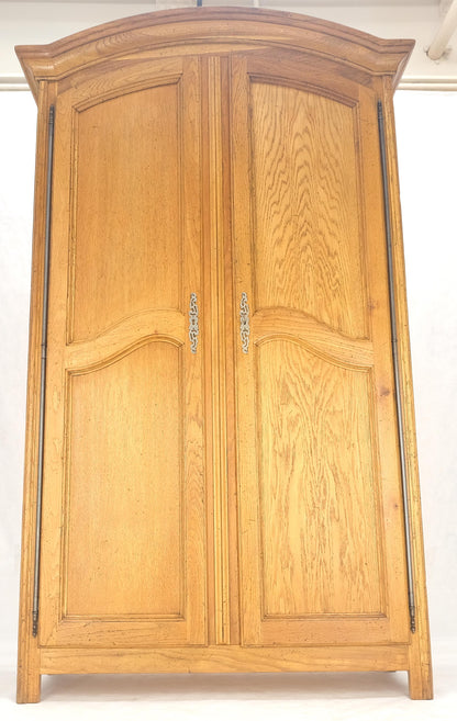 Bloomingdale's Made in Italy 2 Door Dome Top Chestnut Wardrobe Adjustable Shelfs
