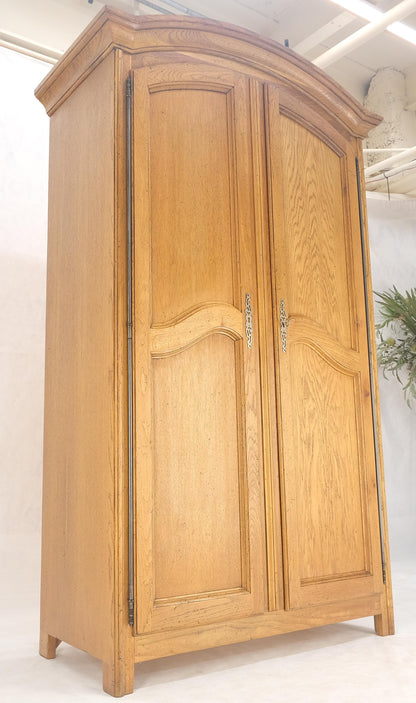 Bloomingdale's Made in Italy 2 Door Dome Top Chestnut Wardrobe Adjustable Shelfs