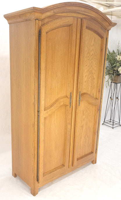 Bloomingdale's Made in Italy 2 Door Dome Top Chestnut Wardrobe Adjustable Shelfs