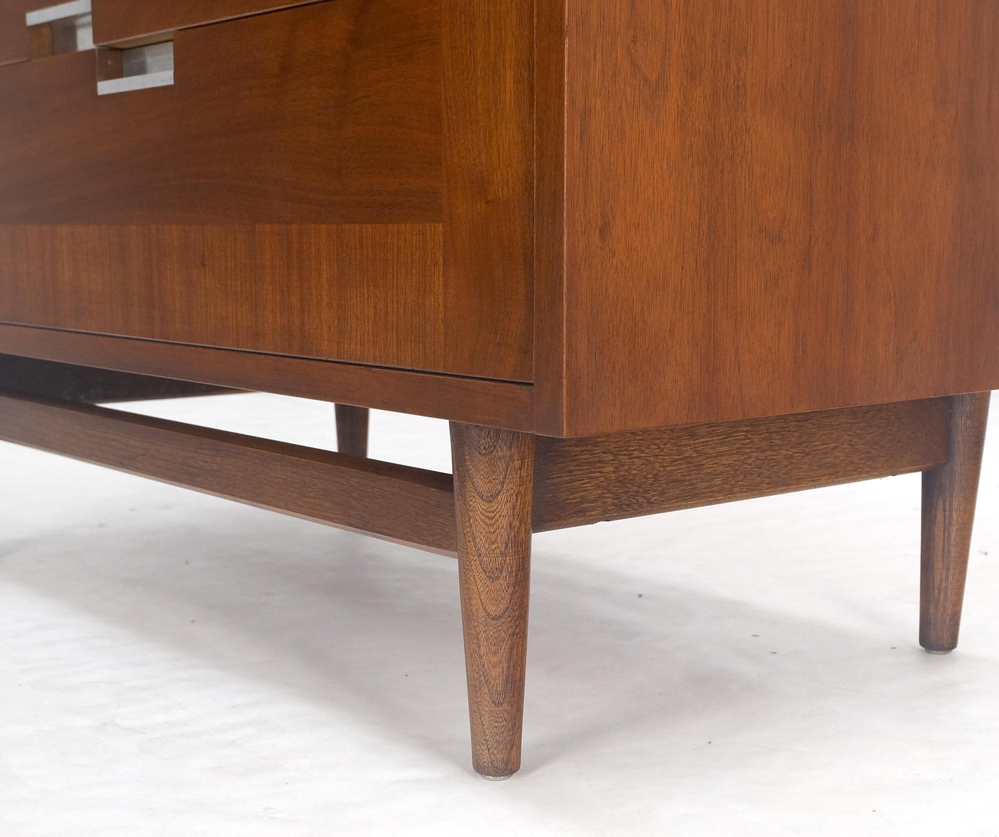 EstablishedLines Cane Double Door Compartment 5 Drawer High Gentleman  Chest Dresser Walnut MINT!