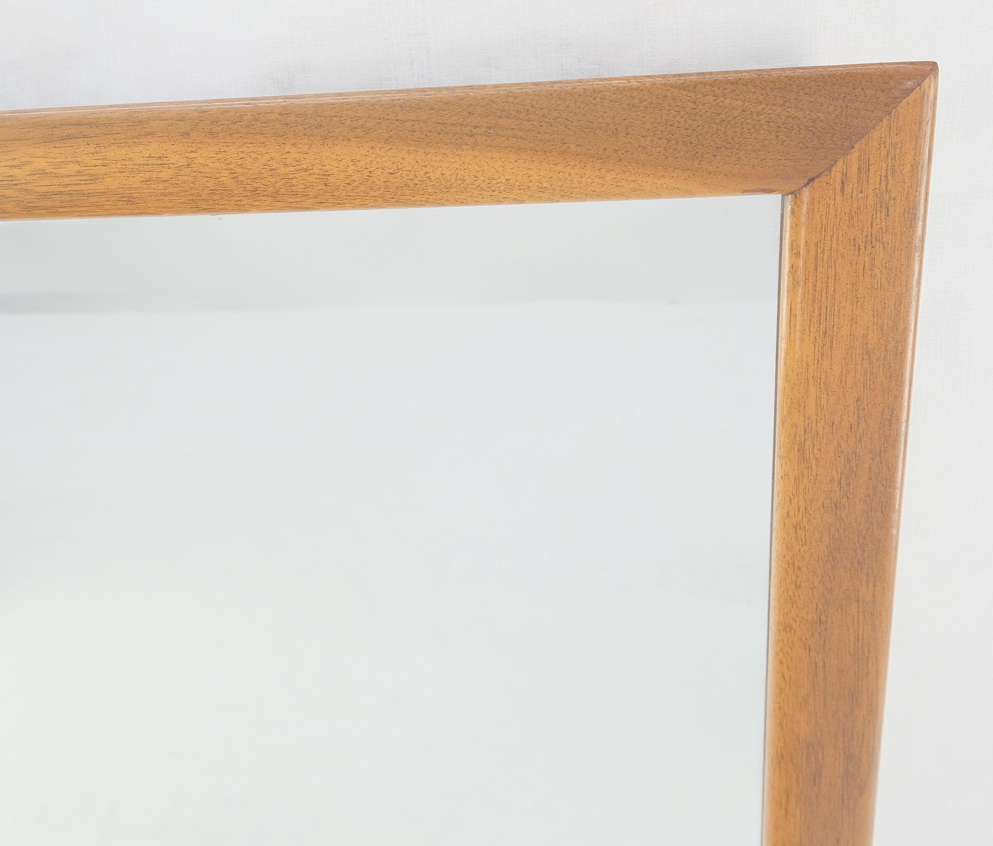 EstablishedLines Large 31x43 Rectangle American Light Walnut Solid Wall Mirror MINT