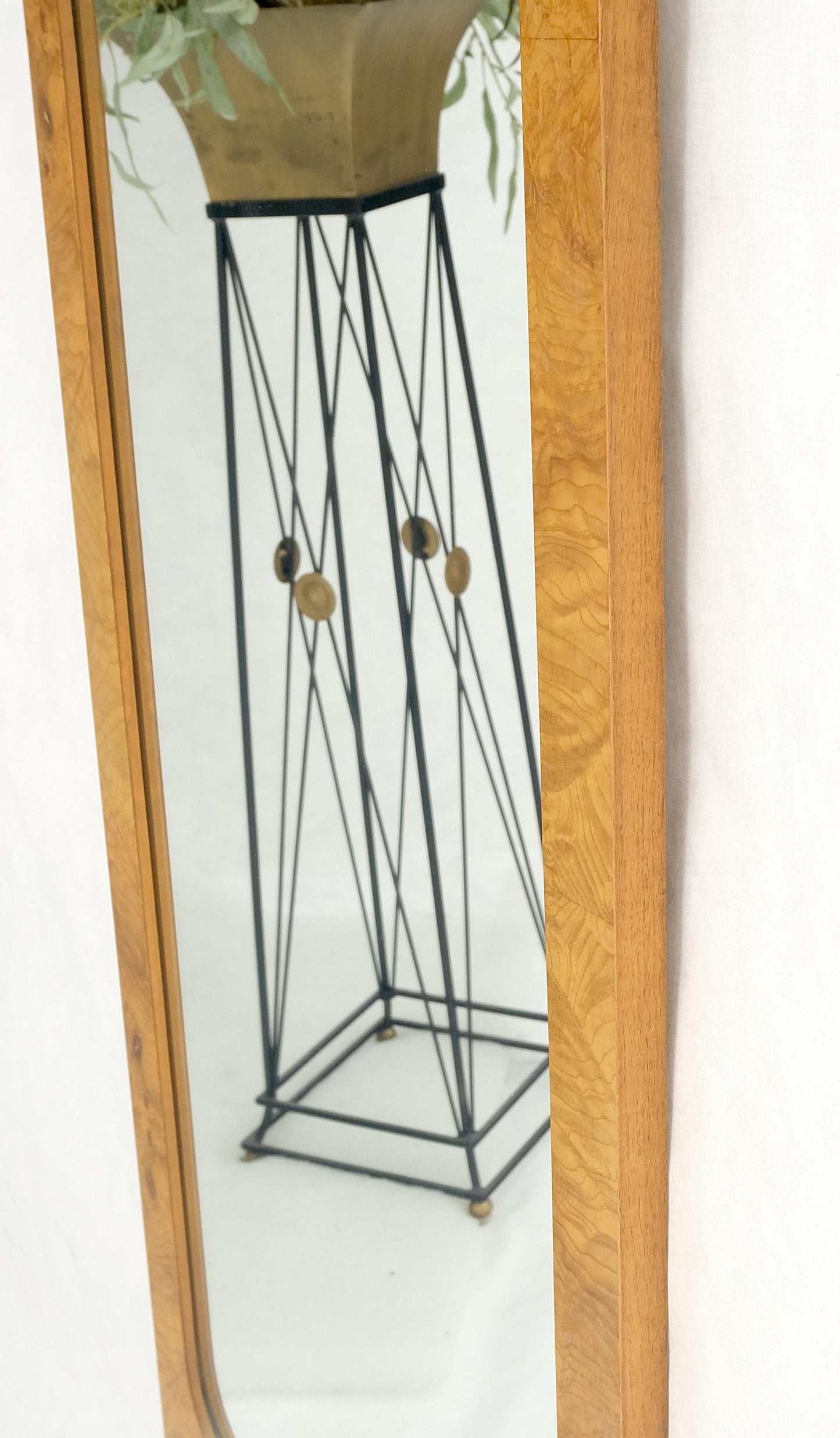 EstablishedLines Pair Burl Walnut Mid Century Modern Milo Baughman Rectangle Wall Mirrors MINT!