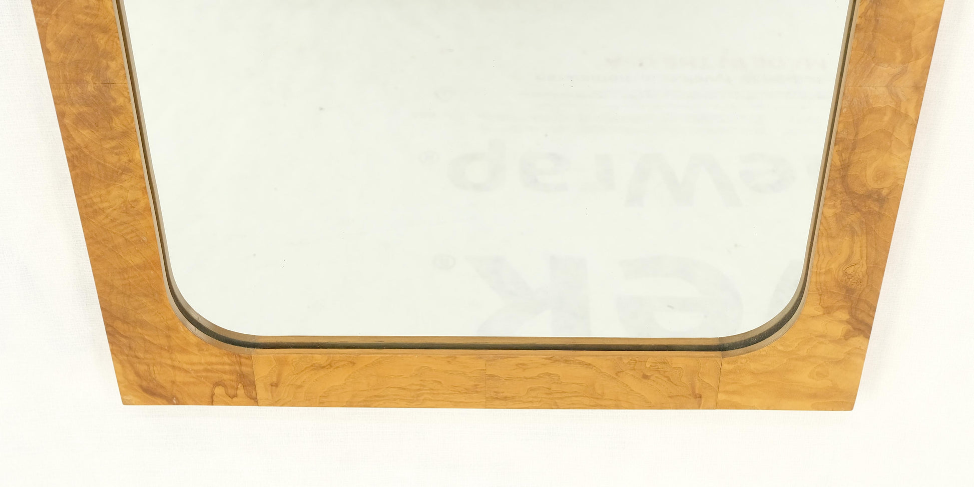 EstablishedLines Pair Burl Walnut Mid Century Modern Milo Baughman Rectangle Wall Mirrors MINT!