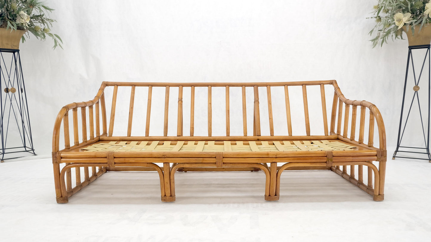 EstablishedLines Ficks Reed Rattan Bamboo Mid Century Modern Sofa Frame MINT!