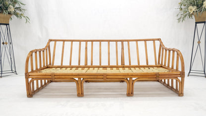 EstablishedLines Ficks Reed Rattan Bamboo Mid Century Modern Sofa Frame MINT!