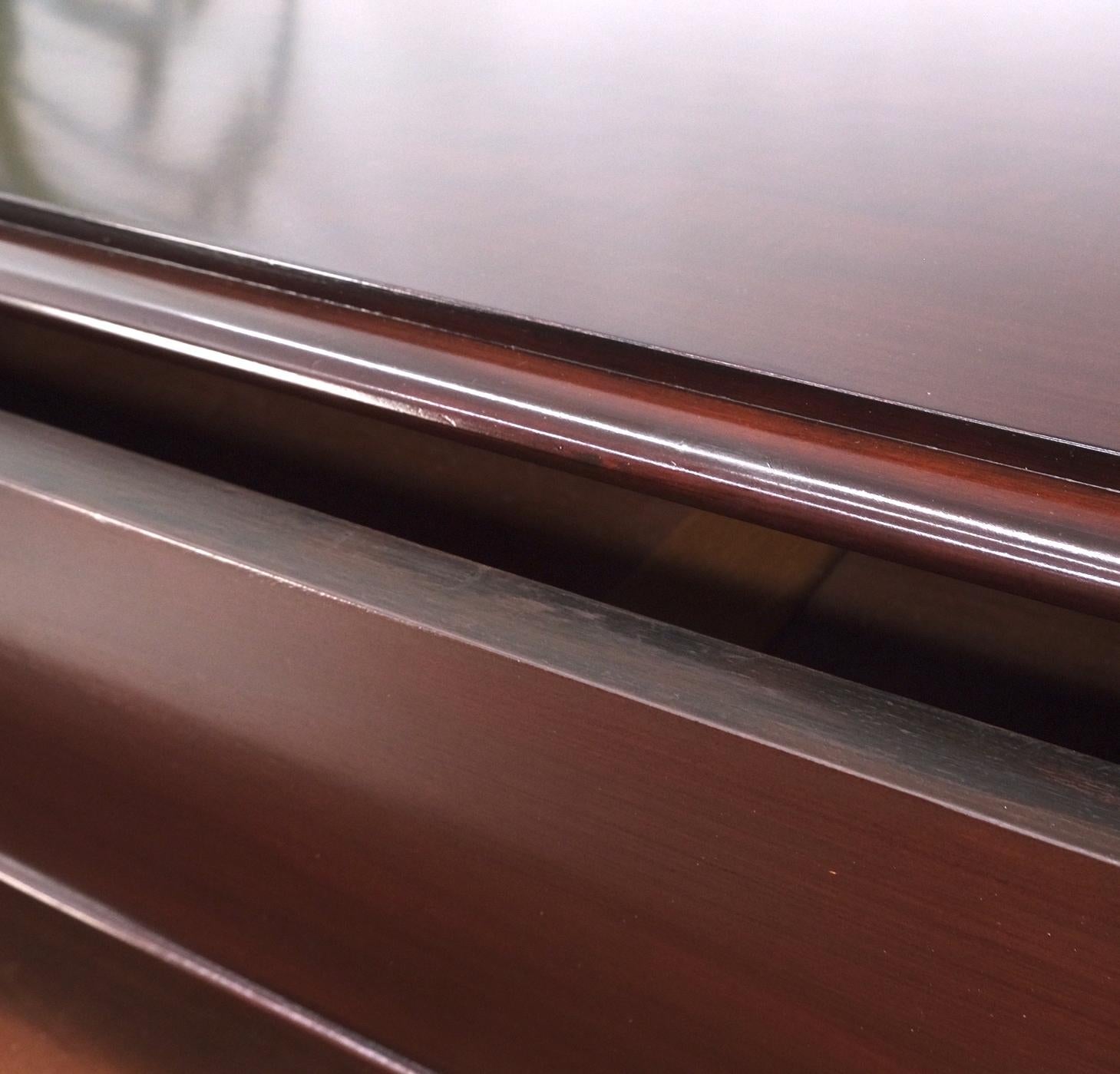 EstablishedLines Paul Frankl for Johnson Brass X Pulls High Chest of Drawers Dresser Cabinet
