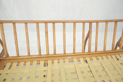 EstablishedLines Ficks Reed Rattan Bamboo Mid Century Modern Sofa Frame MINT!