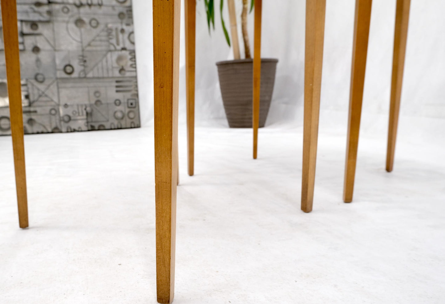 EstablishedLines Set of Burl Wood Oval Nesting Tables by Baker