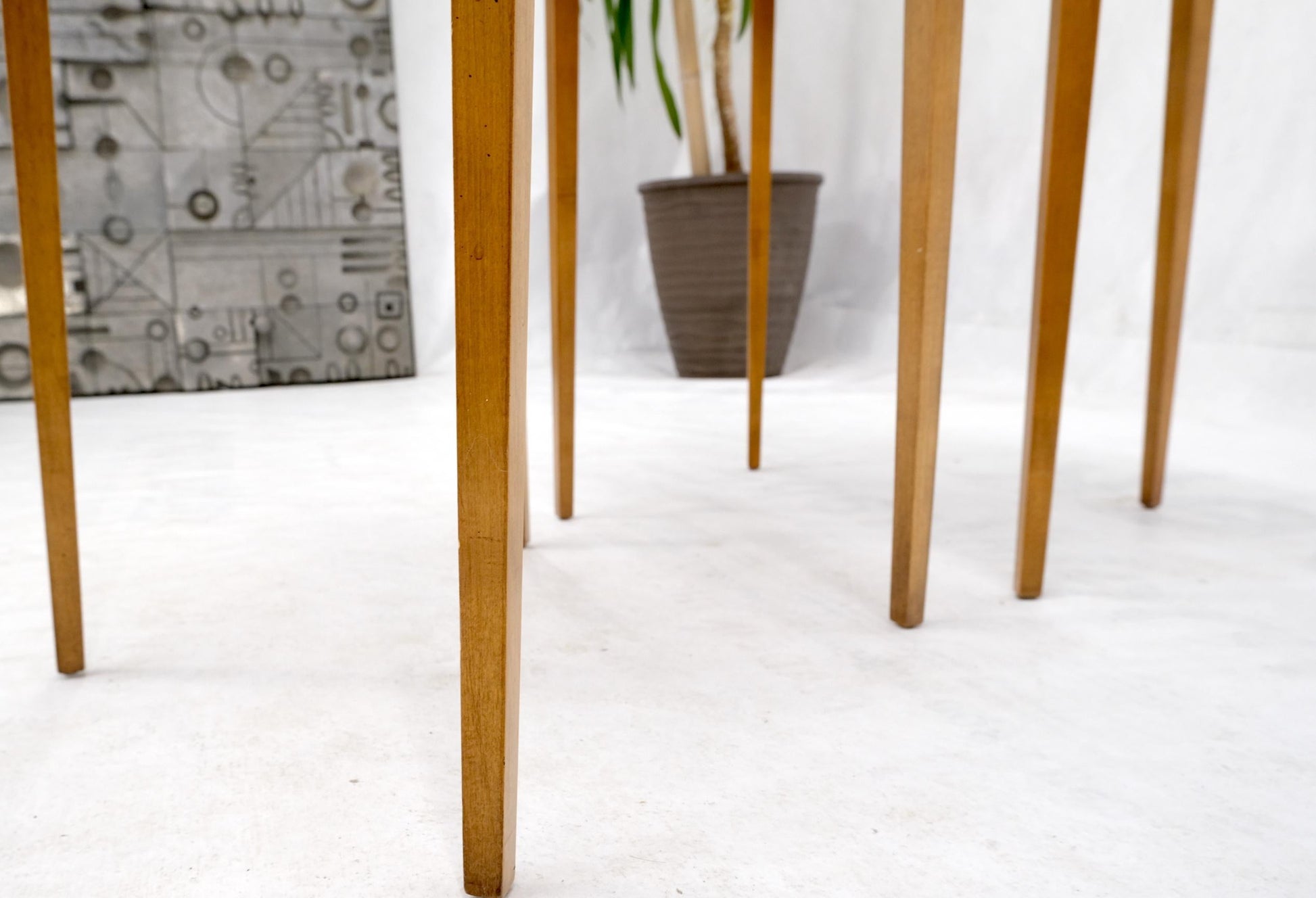 EstablishedLines Set of Burl Wood Oval Nesting Tables by Baker