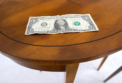EstablishedLines Set of Burl Wood Oval Nesting Tables by Baker