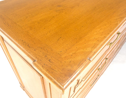 Very Fine 9 Drawers Brass Pulls Carved Walnut 72" Long Dresser Credenza MINT!