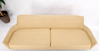 EstablishedLines Mid-Century Modern Gondola Style Sofa Pearsall Attributed Oatmeal Upholstery