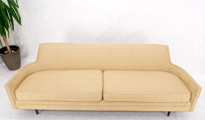EstablishedLines Mid-Century Modern Gondola Style Sofa Pearsall Attributed Oatmeal Upholstery