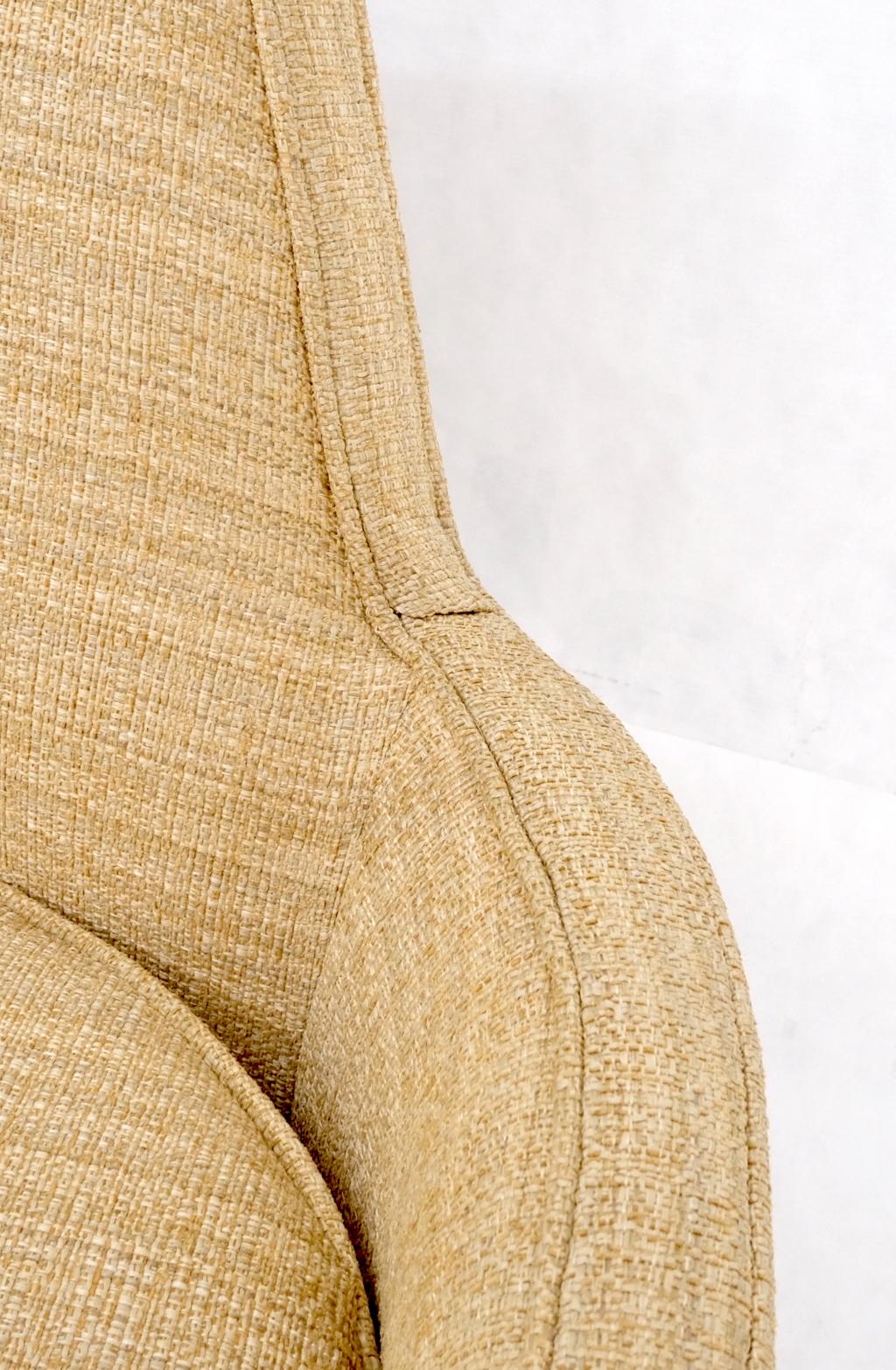 EstablishedLines Mid-Century Modern Gondola Style Sofa Pearsall Attributed Oatmeal Upholstery
