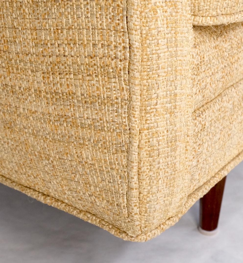 EstablishedLines Mid-Century Modern Gondola Style Sofa Pearsall Attributed Oatmeal Upholstery