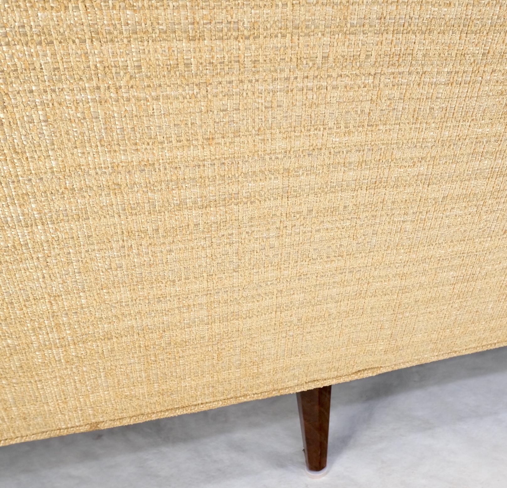 EstablishedLines Mid-Century Modern Gondola Style Sofa Pearsall Attributed Oatmeal Upholstery