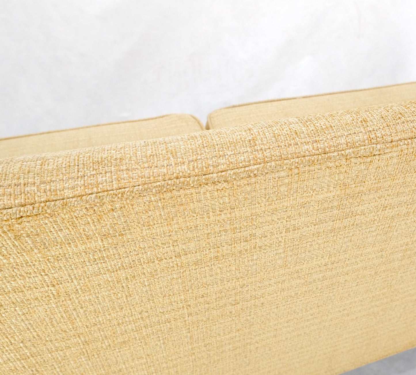 EstablishedLines Mid-Century Modern Gondola Style Sofa Pearsall Attributed Oatmeal Upholstery