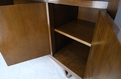 EstablishedLines Mid Century V Shape Leg 4 Doors Compartments 3 Drawer Credenza Buffet Cabinet