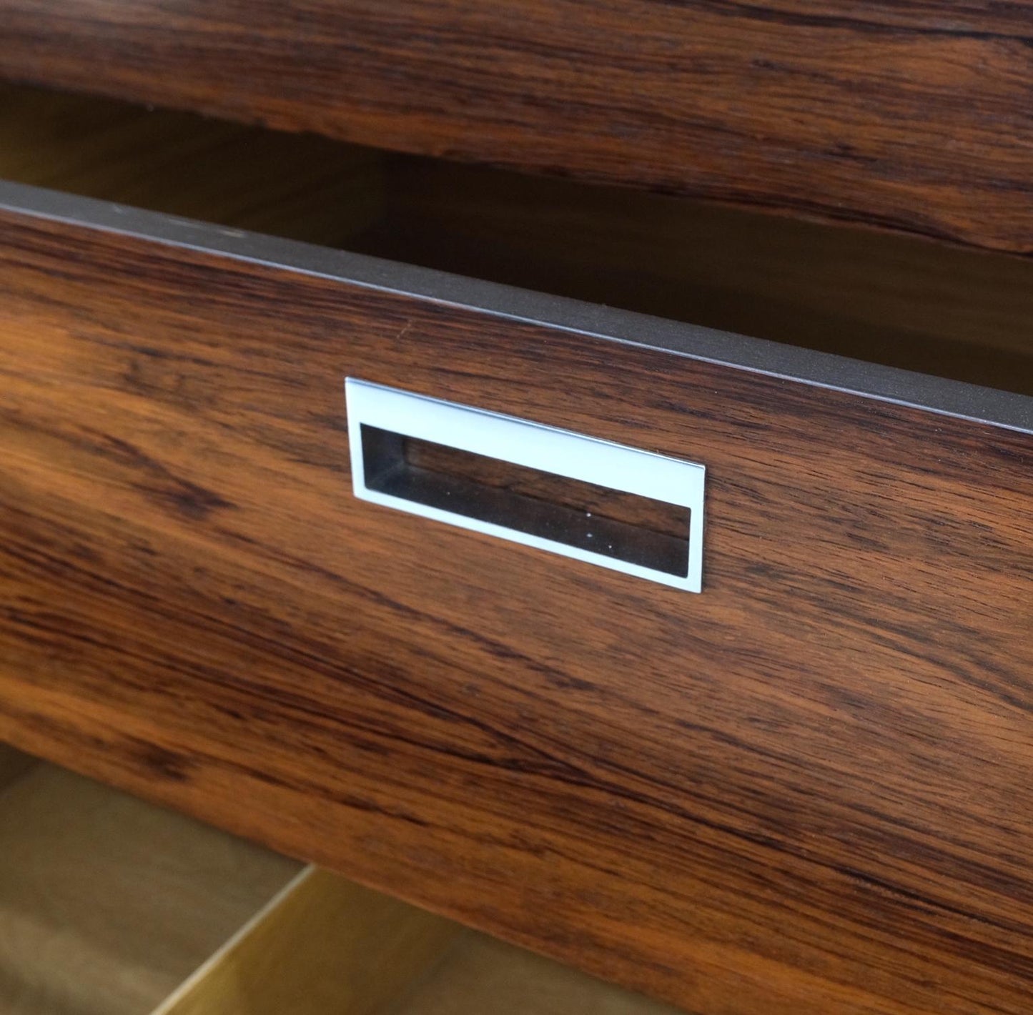 EstablishedLines John Stuart Three Drawer Rosewood Bachelor Chest Mid Century Console Stand Mint!