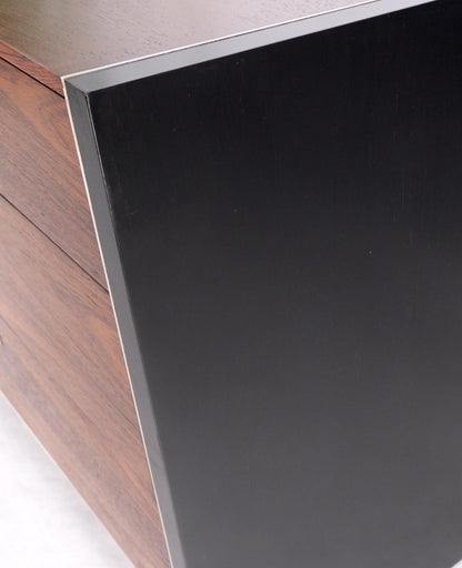 EstablishedLines John Stuart Three Drawer Rosewood Bachelor Chest Mid Century Console Stand Mint!