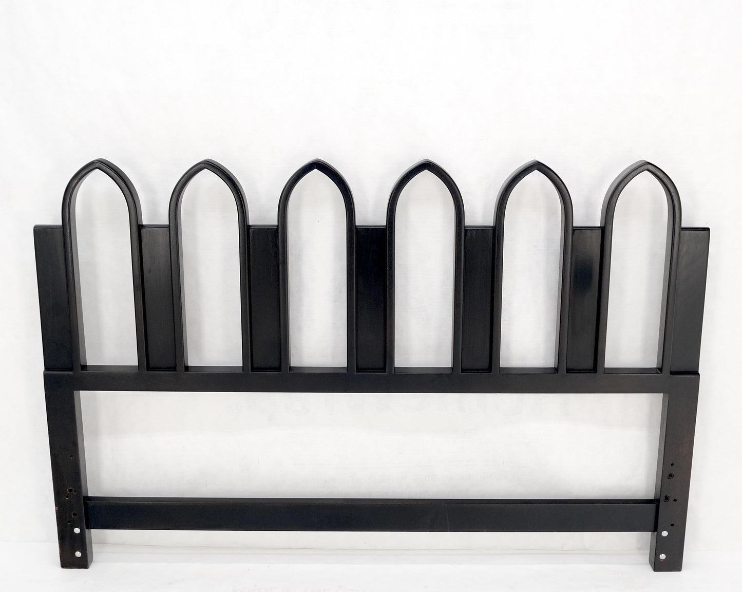 EstablishedLines Harvey Prober Ebonized Solid Mahogany Lacquered Queen Size Headboard Bed Mint!