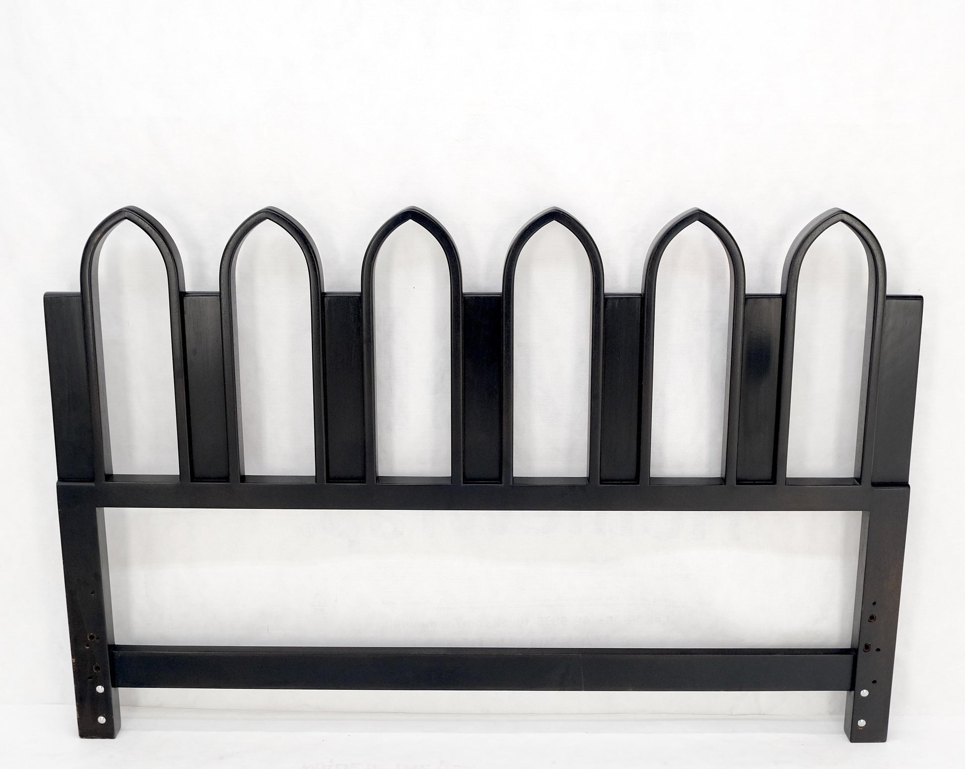 EstablishedLines Harvey Prober Ebonized Solid Mahogany Lacquered Queen Size Headboard Bed Mint!