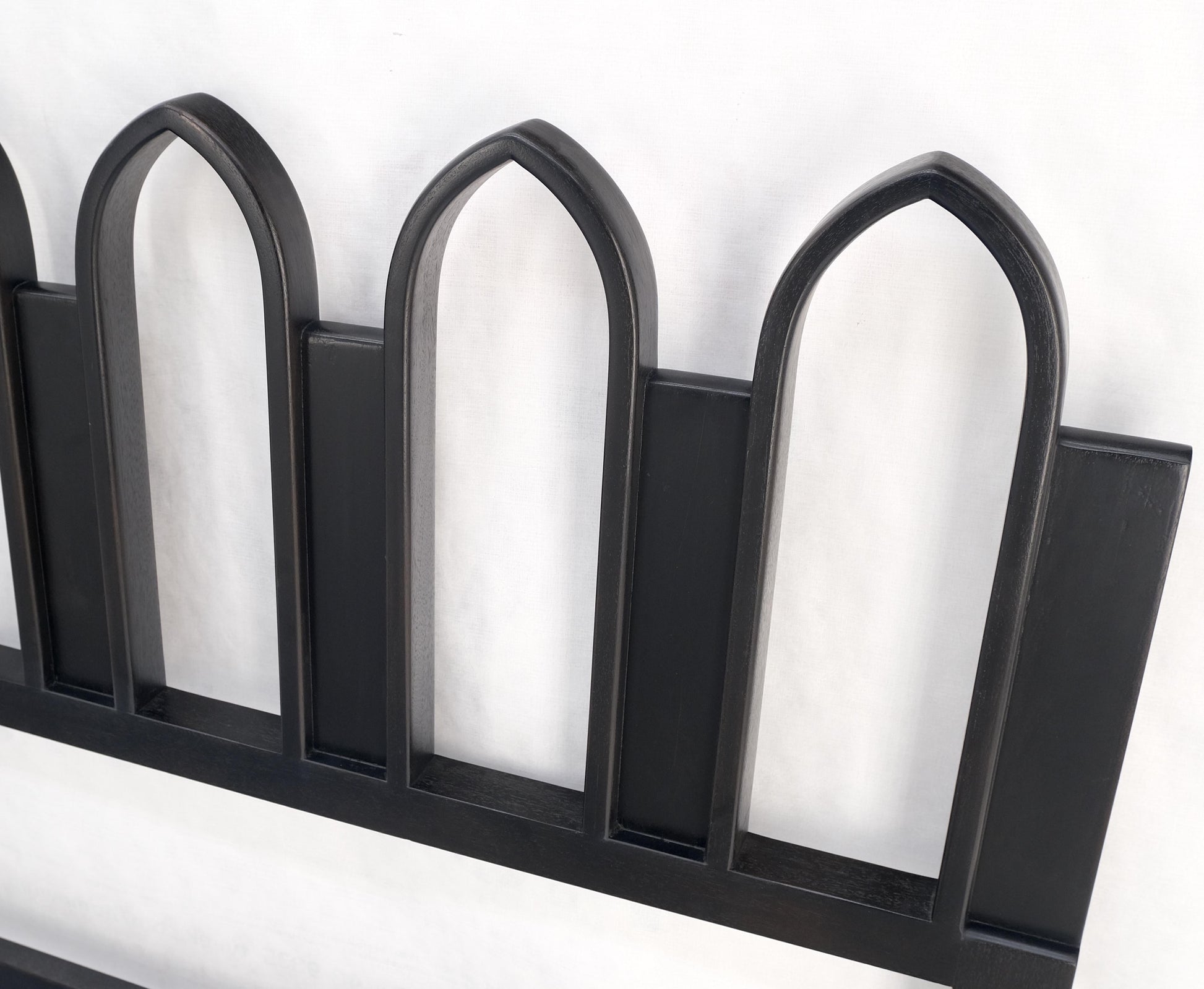 EstablishedLines Harvey Prober Ebonized Solid Mahogany Lacquered Queen Size Headboard Bed Mint!