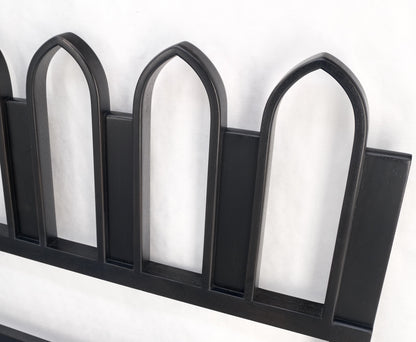 EstablishedLines Harvey Prober Ebonized Solid Mahogany Lacquered Queen Size Headboard Bed Mint!