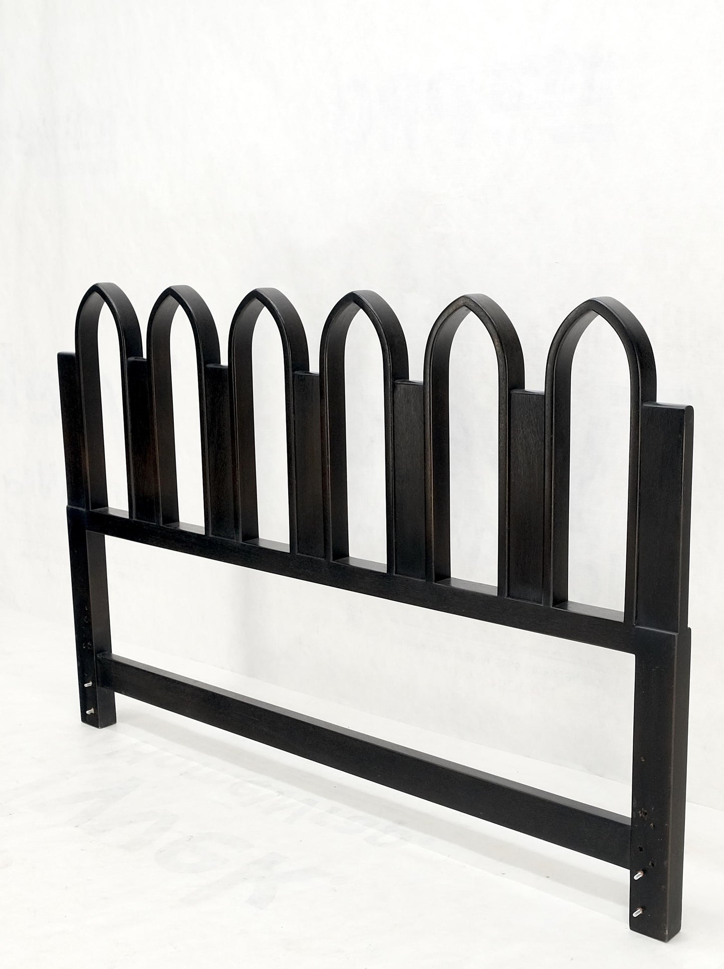 EstablishedLines Harvey Prober Ebonized Solid Mahogany Lacquered Queen Size Headboard Bed Mint!