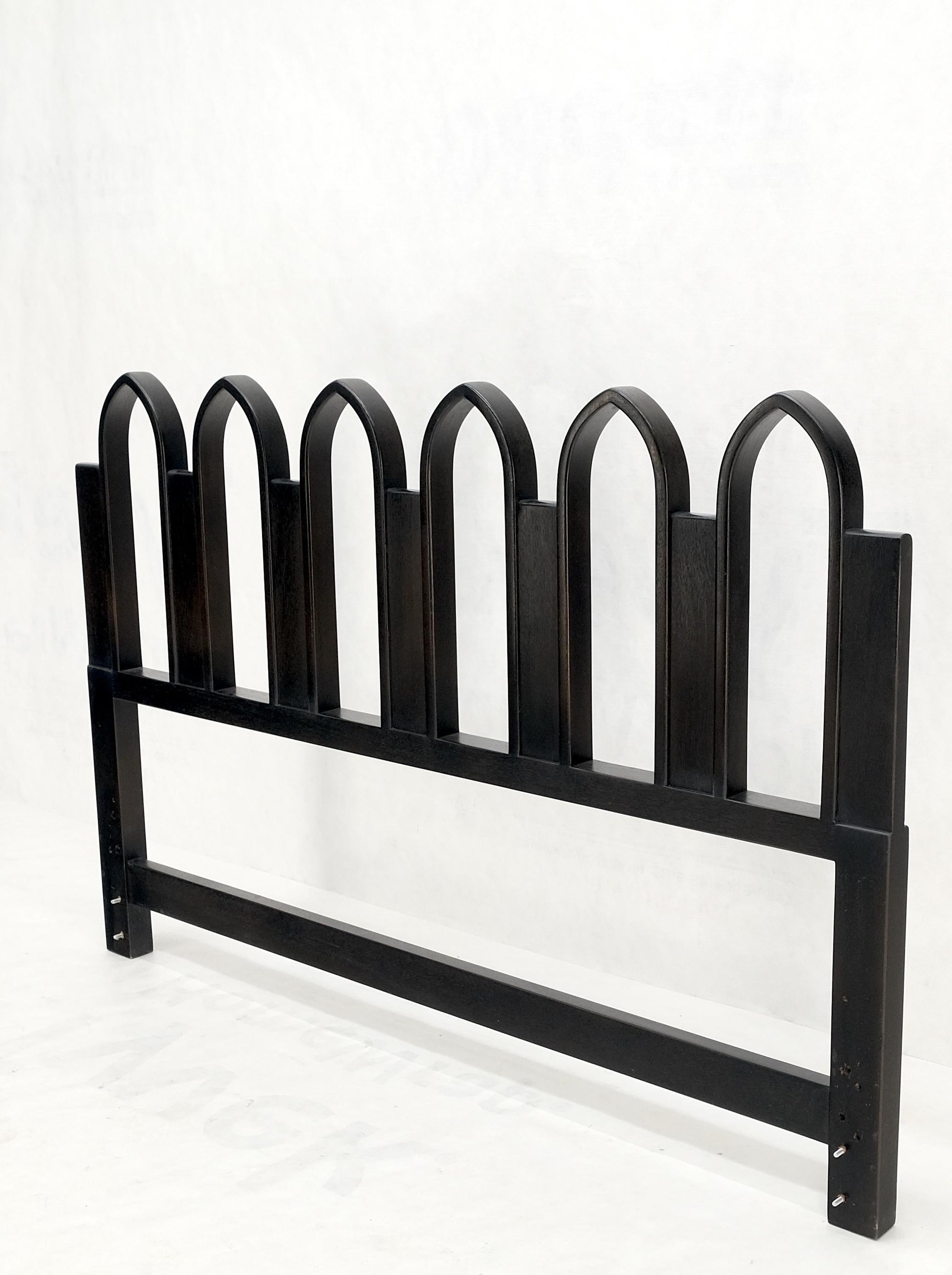 EstablishedLines Harvey Prober Ebonized Solid Mahogany Lacquered Queen Size Headboard Bed Mint!