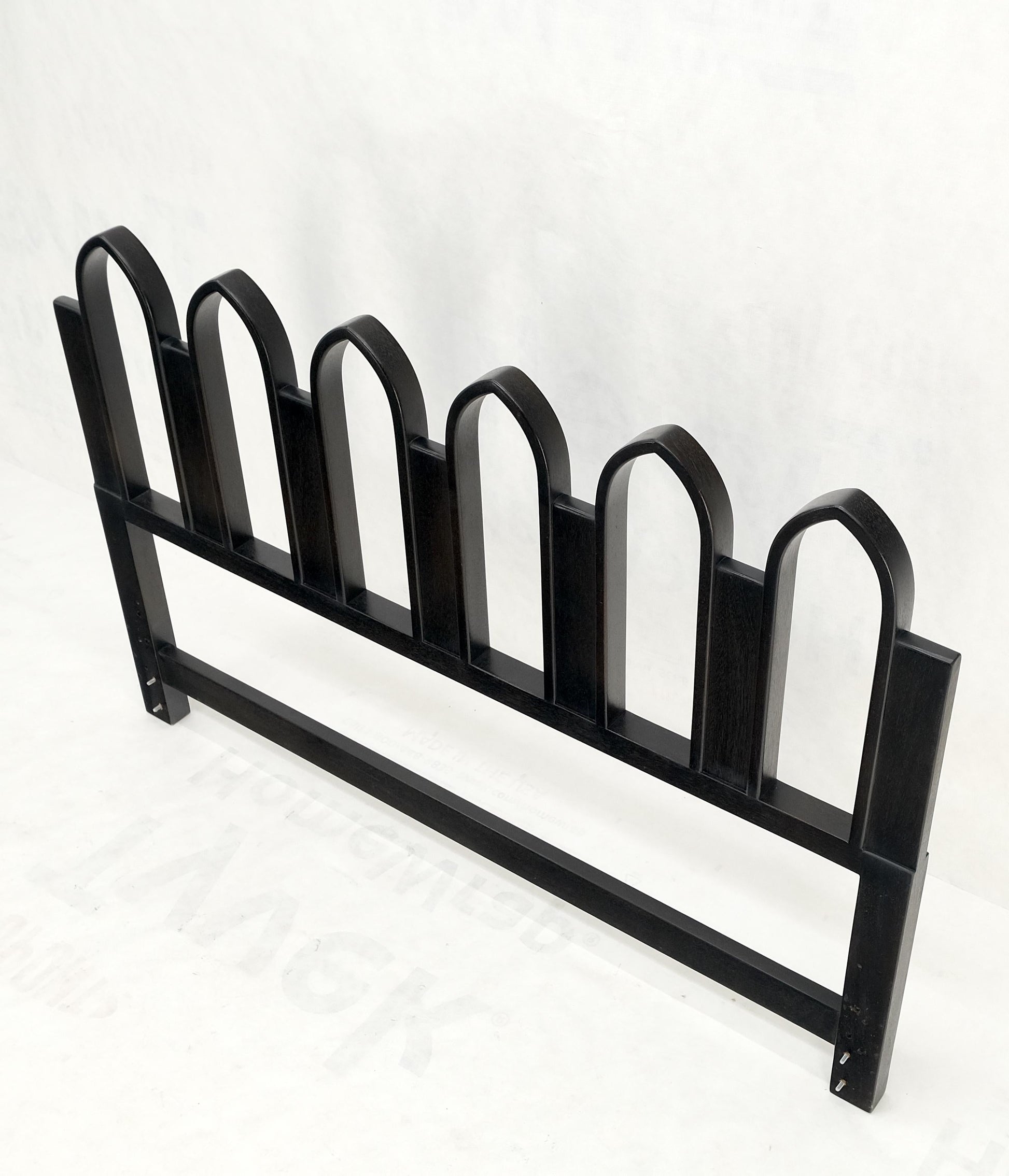 EstablishedLines Harvey Prober Ebonized Solid Mahogany Lacquered Queen Size Headboard Bed Mint!