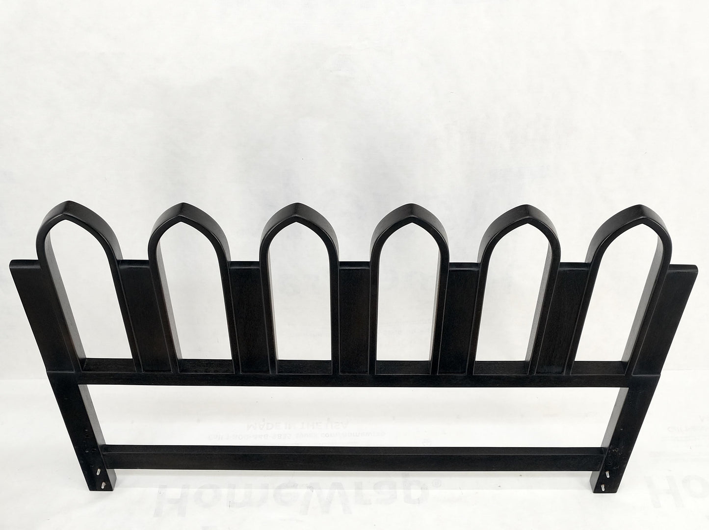 EstablishedLines Harvey Prober Ebonized Solid Mahogany Lacquered Queen Size Headboard Bed Mint!