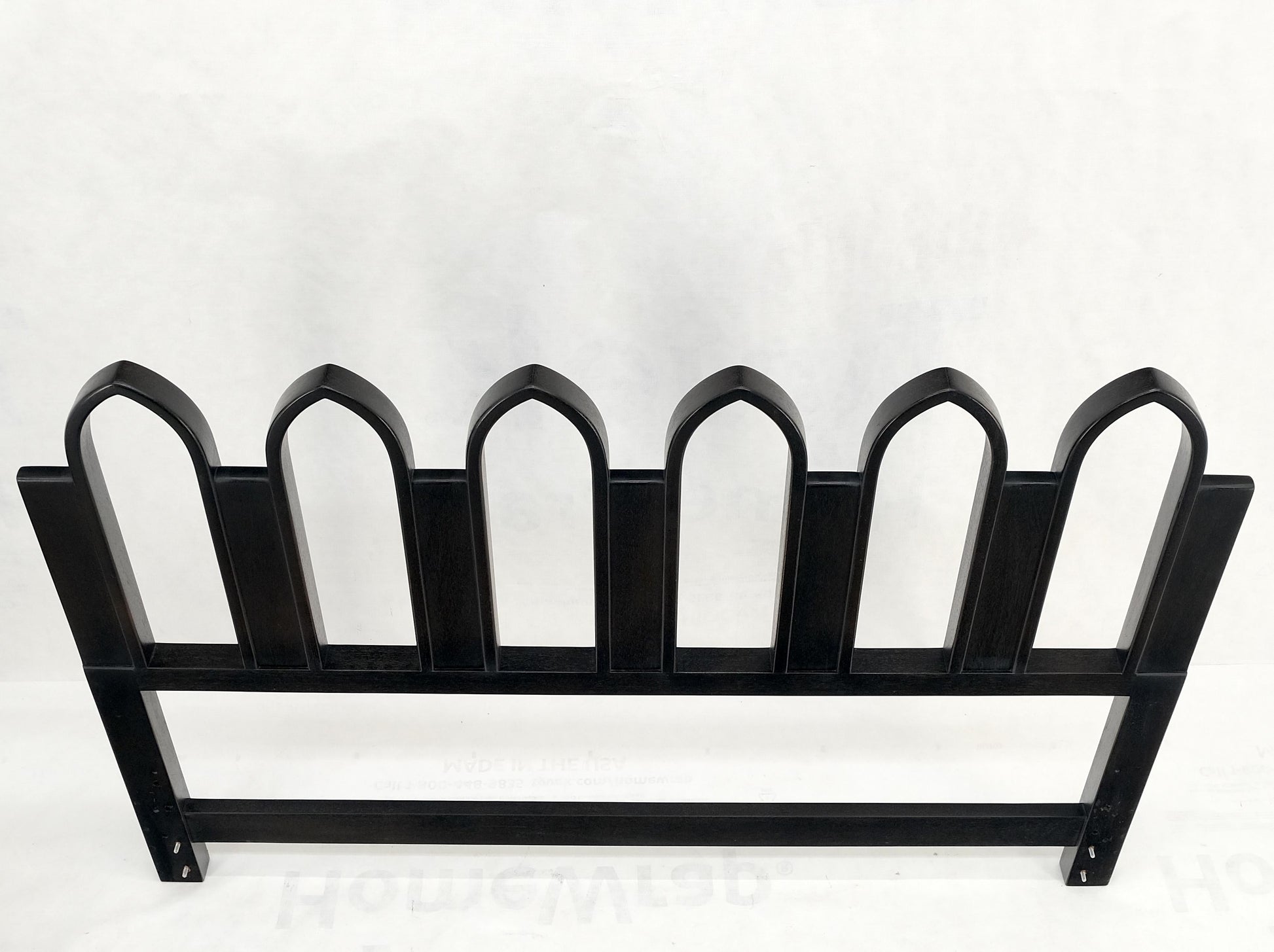 EstablishedLines Harvey Prober Ebonized Solid Mahogany Lacquered Queen Size Headboard Bed Mint!