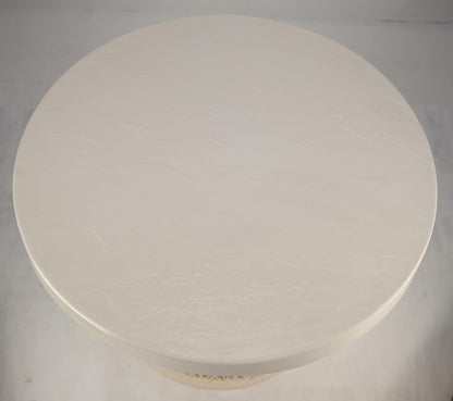 EstablishedLines Set 3 Spun Fiberglass Molded Stone Textured 21" Round Top End Side Table Woodard