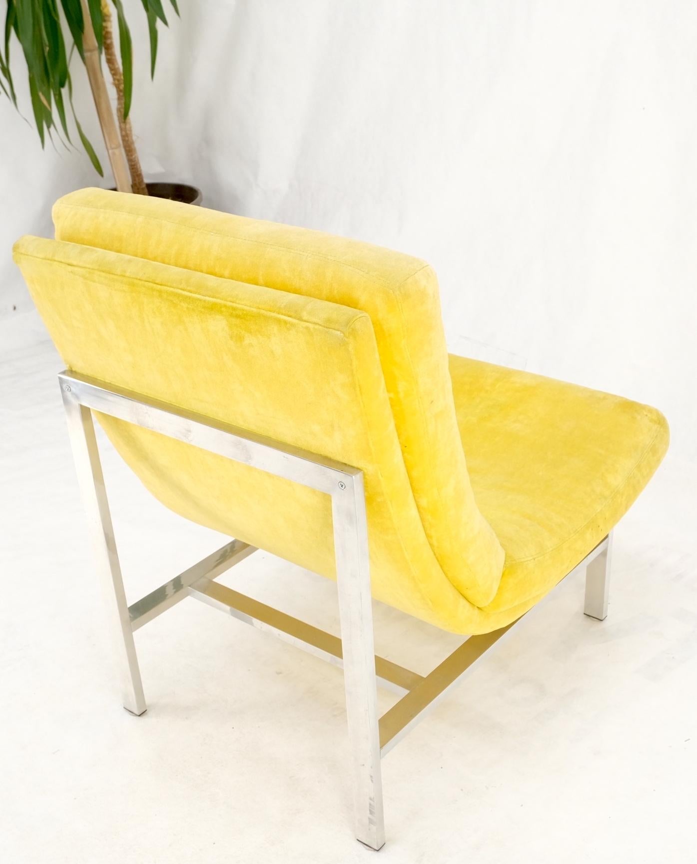 EstablishedLines Mid-Century Modern Aluminum Frame Scoop Seat Lounge Chair Baughman Decor