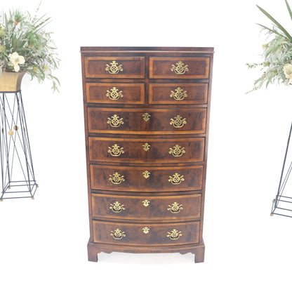 Henredon Banded Mahogany 9 Drawers Chippendale Style High Chest Dresser MINT!
