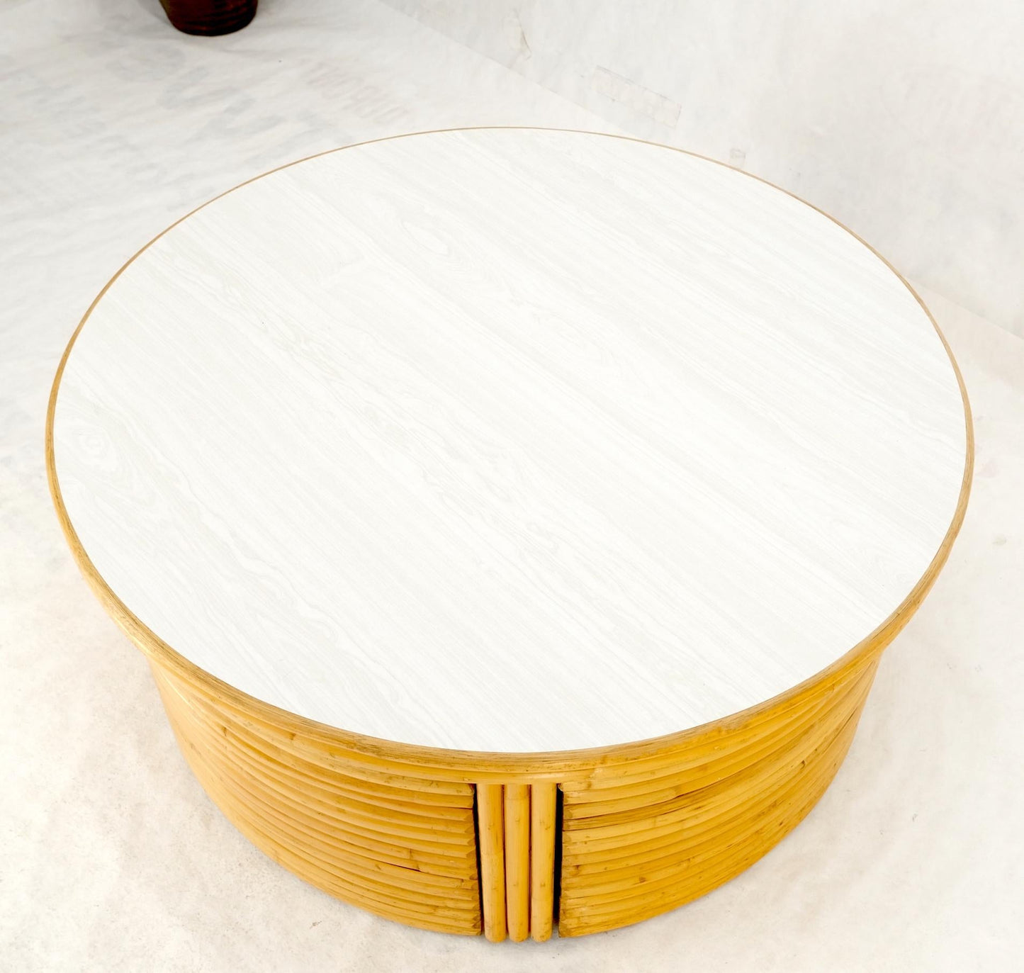 EstablishedLines Hi-Lo Convertible Reed Coffee Dinette Game Table w/ Nesting Benches Stools Chair