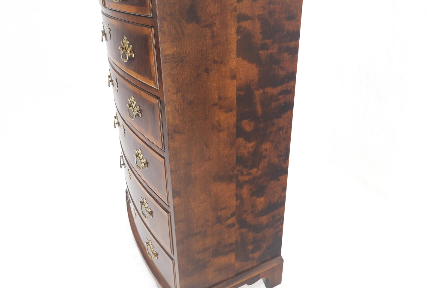 Henredon Banded Mahogany 9 Drawers Chippendale Style High Chest Dresser MINT!