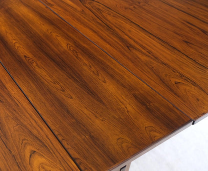 EstablishedLines Made in Norway Danish Modern Bent Rosewood Plywood Legs Drop Leaf Dining Table