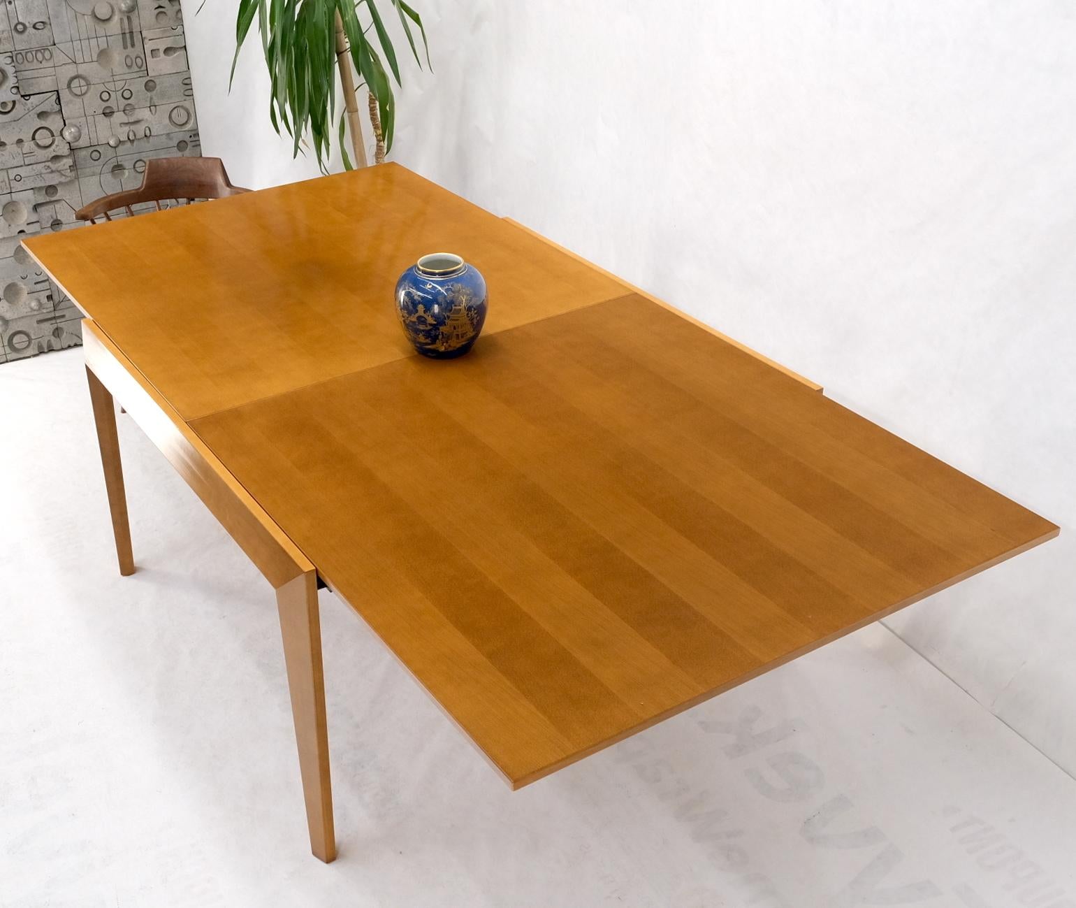 EstablishedLines Cassina Large Square Flip Top Expandable Dining Conference Table Blond Birch