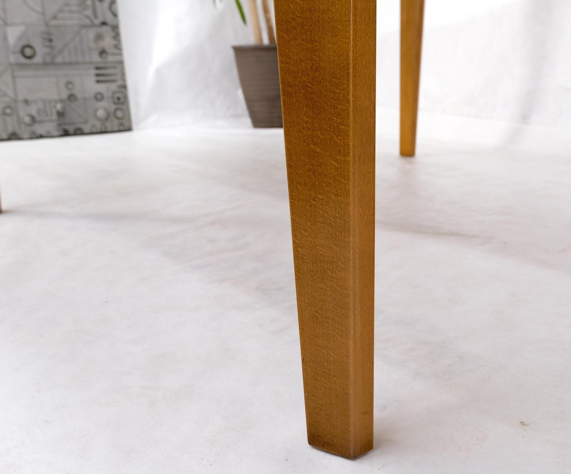 EstablishedLines Cassina Large Square Flip Top Expandable Dining Conference Table Blond Birch